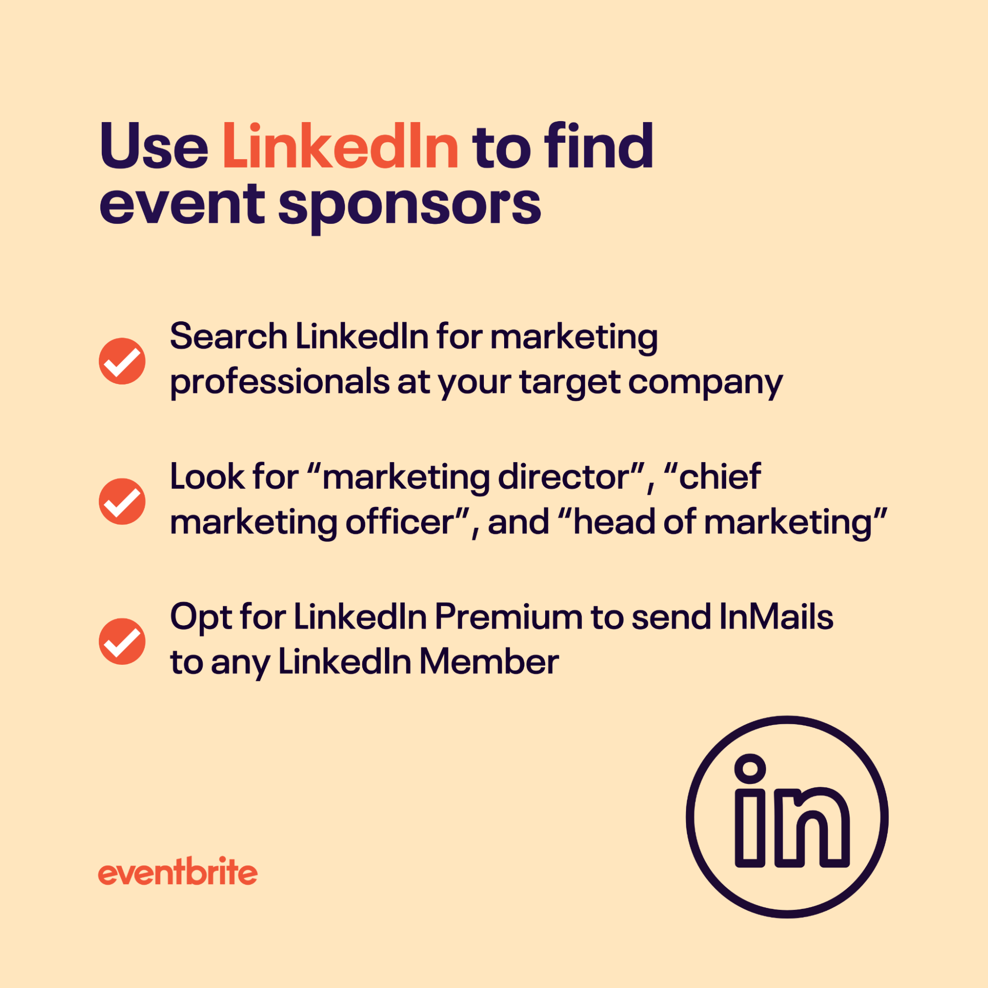 Using LinkedIn to find sponsors for an event