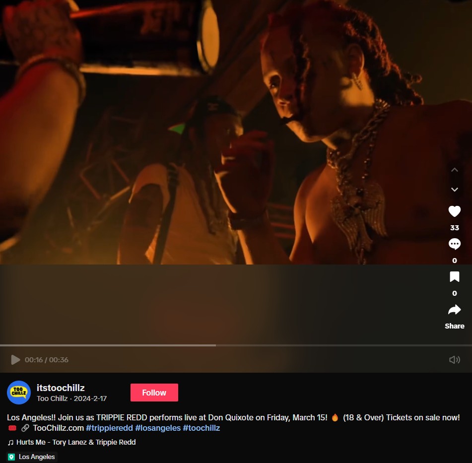 TikTok post screenshot